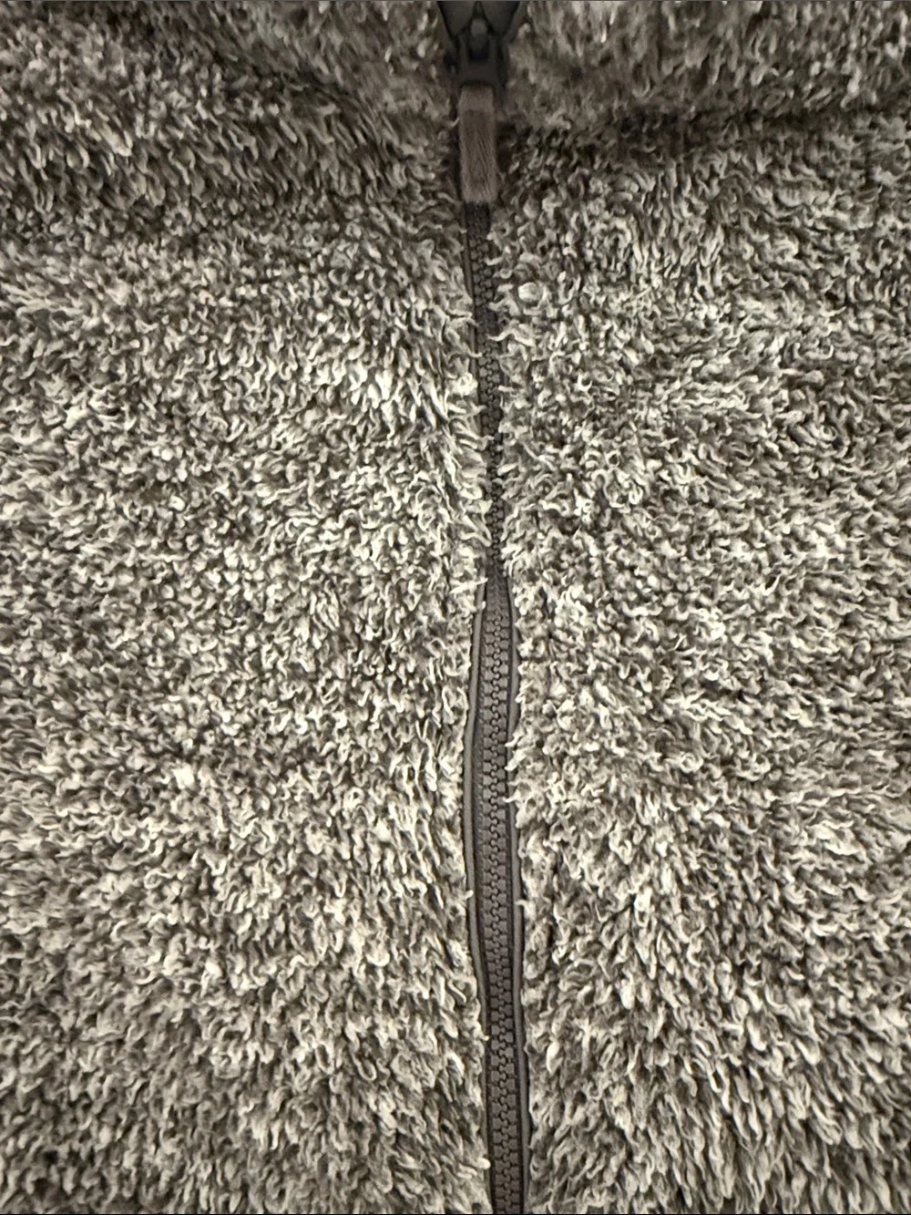 Cozy Gray Sherpa Zip-Up Jacket